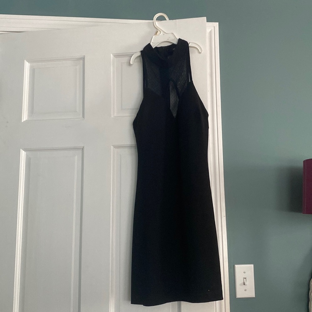 Sequin hearts black formal dress